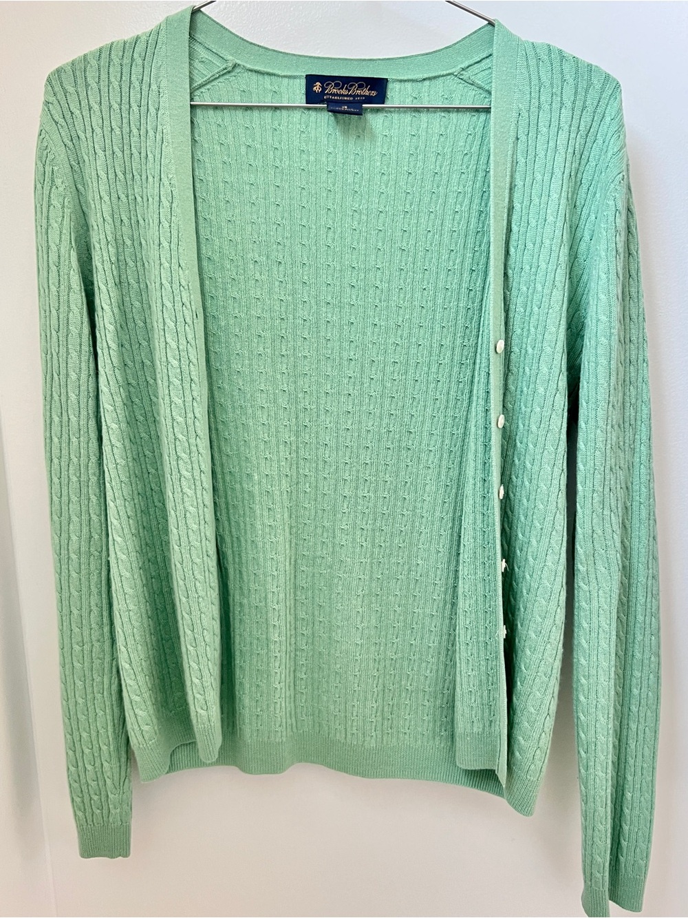 Brooks Brothers Silk/Cashmere Cable-Knit Cardigan